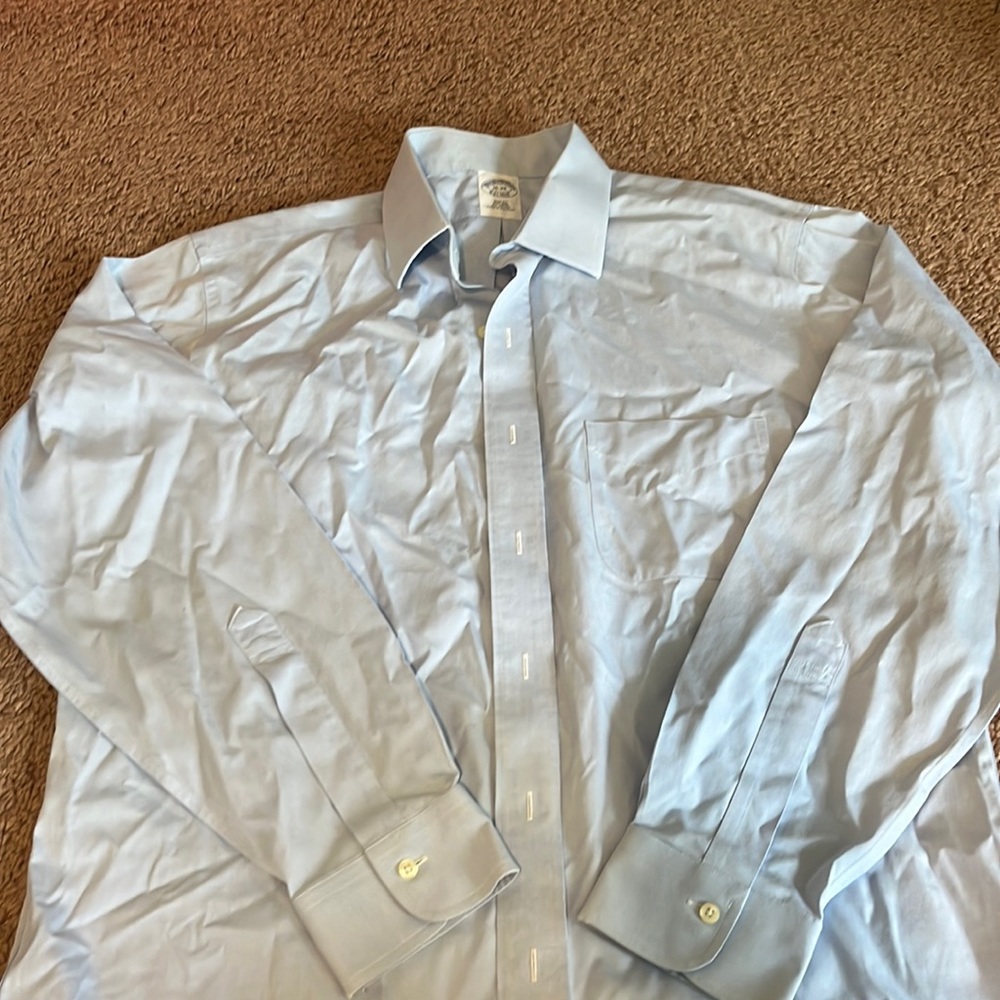 Brooks brother blue button up size 16-34